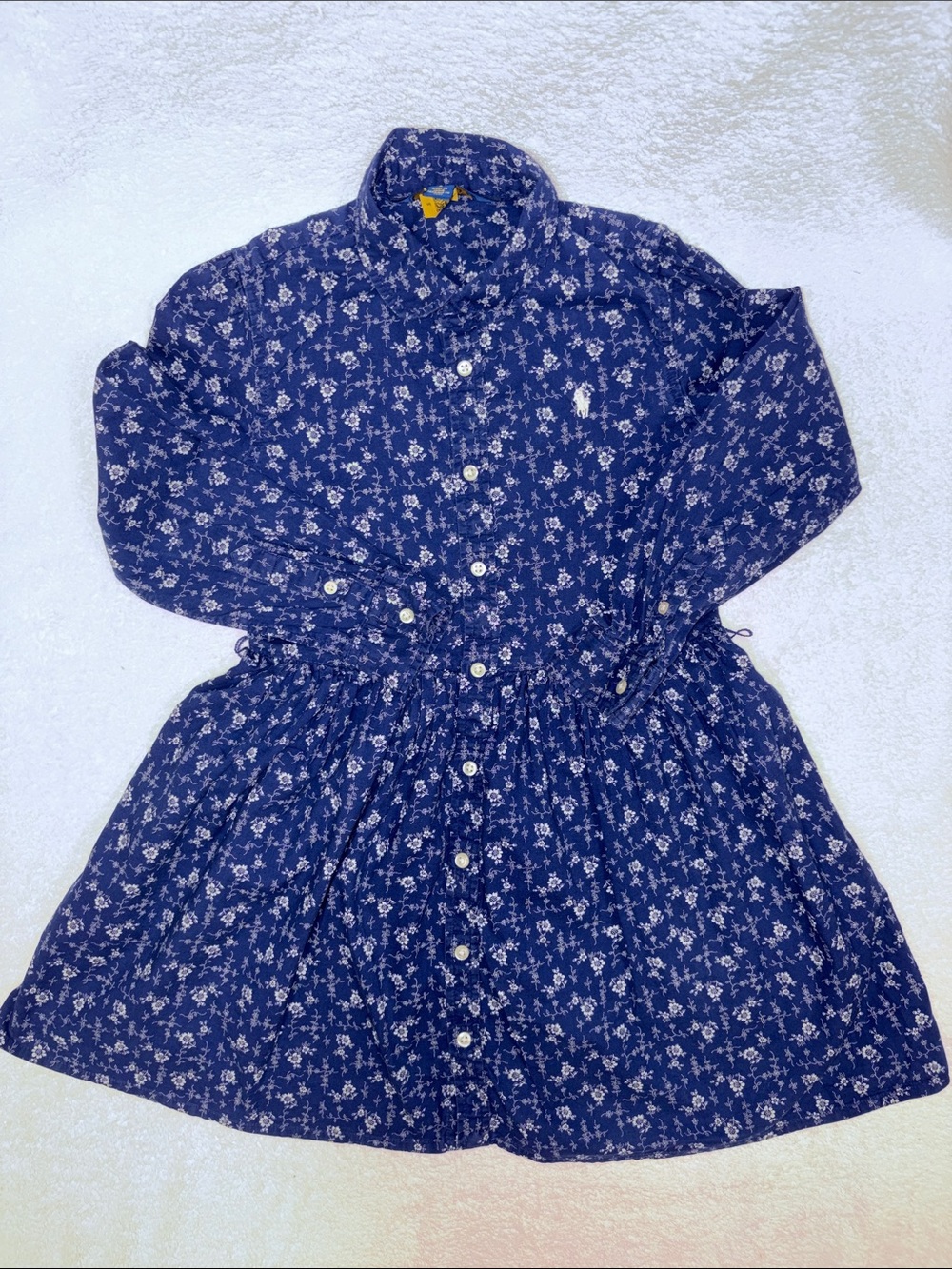 Polo Ralph Lauren Shirt Dress Girls 6 Ditzy Floral Classic Cottage Button Front